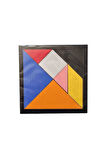 Kız Erkek Çocuk Eğlenceli Oyuncaklar Ahşap Tangram Zeka Oyunu 6mm 14x14cm 3Adet