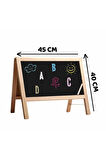 Kız Erkek Çocuk Oyuncak 2243 Manyetik Çift Taraflı Masaüstü Ahşap Yazı Tahtası -Dıytoy Kız Erkek Çoc