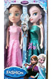 Kız Erkek Çocuk Eğlenceli Oyuncaklar Bebek Elsa Ve Anna Fashion 2'li
