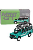 Kız Erkek Çocuk Oyuncak Mini GT 1-64 Land Rover Defender 110 1985 County Station Wagon Trident Green