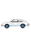 Kız Erkek Çocuk Oyuncak Mini GT 1/64 Porsche 911 RS 2.7 Grand Prix White with Blue Livery Kız Erkek