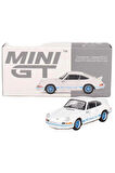 Kız Erkek Çocuk Oyuncak Mini GT 1/64 Porsche 911 RS 2.7 Grand Prix White with Blue Livery Kız Erkek