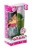 Cute Girl Pembe Balonlu Kumral Mini Bebek Kız Erkek Çocuk Oyuncak Eğitici Oyuncaklar
