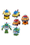 POLI ZR-915 Robocar Poli Quick Transforming Mini Rescue Deluxe Set Kız Erkek Çocuk Oyuncak Eğitici O