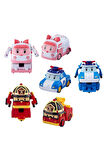 POLI ZR-915 Robocar Poli Quick Transforming Mini Rescue Deluxe Set Kız Erkek Çocuk Oyuncak Eğitici O