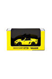 Tarmac Works x Minichamps 1/64 Porsche 718 Spyder RS Racing Yellow Kız Erkek Çocuk Oyuncak Eğitici O