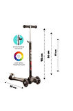 MAXİ TWİST IŞIKLI SCOOTER SİYAH Kız Erkek Çocuk Oyuncak Eğitici Oyuncaklar