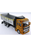 Die Cast Çek Bırak Sarı Kamyon Kız Erkek Çocuk Oyuncak Eğitici Oyuncaklar