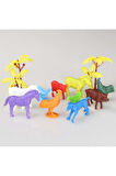 676 Toy Play 12 Parça Renkli Mini Çiftlik Hayvanları Figür Seti 4-6cm Kız Erkek Çocuk Oyuncak Eğitic