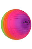 Double W Sports Gökkuşağı Tırtıklı PVC Top 23cm - PLS-200 Kız Erkek Çocuk Oyuncak Eğitici Oyuncaklar