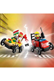 LEGO City Pizza Arabası İtfaiye Kamyonuna Karşı Yarış Arabası Paketi 60458 Kız Erkek Çocuk Oyuncak E