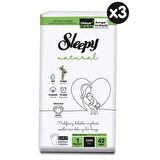 Sleepy Natural 1 Numara Yenidoğan 126'lı Cırtlı Bez
