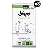 Sleepy Natural 2 Numara Mini 126'lı Cırtlı Bez