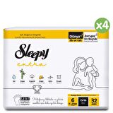 Sleepy Extra Günlük Aktivite Ultra Paket Bebek Bezi 6 Numara Xlarge 128'li