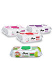 Sleepy Easy Clean Çiçek Serisi&Bergamot Yağlı Süper Mutfak Yüzey Temizlik Havlusu&Mendili(3x100+50)