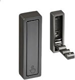 Microcase Çinko Kaplama Bas Açıl Pratik Askılık Anahtar Şapka Eşya Havlu vb Askılık - GÜMÜŞ AL5181 1 ADET
