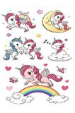 Unicorn U4 Bebek Çocuk Sticker Etiket Makyaj Geçici Dövme