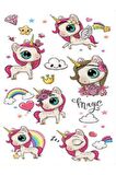 Unicorn U5 Bebek Çocuk Sticker Etiket Makyaj Geçici Dövme