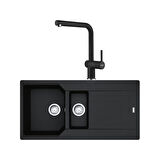 Urban Ubg 651-100 Granit Nero Eviye, Active Plus Doccia Nero Armatür