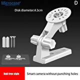 Microcase 3M Yapışkan veya Vida Monteli 1/4 Vida Girişli 180 Derece Döner Başlıklı Web kamera Bebek Kamerası Tutucu Stand - BEYAZ AL5014