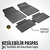 Ford Connect 2002 - 2013 KESİLEBİLİR OTO PASPAS ESNEK ÜÇGEN DESEN SİYAH