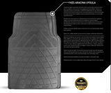 Ford Connect 2002 - 2013 KESİLEBİLİR OTO PASPAS ESNEK ÜÇGEN DESEN SİYAH