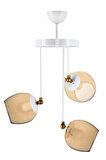 ÜÇLÜ BLANCO MODERN AVİZE BAL CAMLI