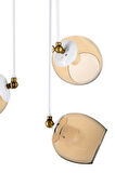ÜÇLÜ BLANCO MODERN AVİZE BAL CAMLI