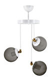 ÜÇLÜ BLANCO MODERN AVİZE FÜME GLOP CAMLI