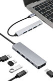 Macbook Pro/air Uyumlu USB Type-C 8 In 1 Hub Dönüştürücü Çevirici Çoklayıcı USB Hdmı Micro Sd 8 Girişli