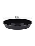 28 cm Oval Siyah Parlak Emaye Tepsi – Dayanıklı, Şık, Fırın ve Servis Kullanımına Uygun