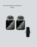 2’li Kablosuz Yaka Mikrofonu Type-C ve Lightning Uyumlu Profesyonel Set -