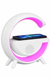 Bluetooth Hoparlör G Şekli Atmosfer Akıllı Rgb Lamba Wireless Kablosuz Şarj -