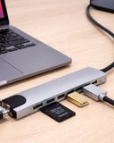 USB C Çoklu Port Adaptör HDMI USB Ethernet SD Kart Hub -