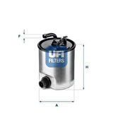 Ufı 24.007.00 Yakıt Filtresi W168 98>04 V-Class 638 2 98>03 Vaneo 414 02>05 Vıto 638 99>03 Sprinter 00>05
