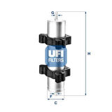 Ufı 31.824.00 Yakıt Filtresi Bmw M47 M57 E46 01>04