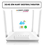 SIM Kart Destekli 4 Antenli Güçlü Wi-Fi Router – 3G/4G Desteği ile Her Yerde İnternet!