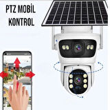AOV Çift Kameralı 7/24 Kayıt İcsee Yazılım 4G Solar Kamera
