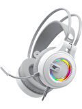 Gamenote H2040D Rgb Aydınlatmalı Mikrofonlu Gaming Oyuncu Kulaklığı - 3.5mm Jack + USB - Beyaz