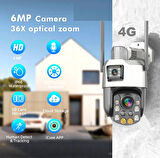 Optik Zoom Çift Kameralı Elektrikli Sim Kart Destekli Kamera