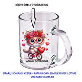 Süblimasyon Şeffaf Cam Kupa Bardak - Kişiye Özel