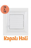 Menfez 35x35 Cm Banyo / Wc Havalandırma Menfezi / Plastik Beyaz Renk