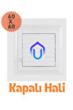 Menfez 60x60 Cm Banyo / Wc Havalandırma Menfezi / Plastik Beyaz Renk