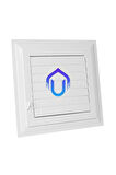 Menfez 60x60 Cm Banyo / Wc Havalandırma Menfezi / Plastik Beyaz Renk