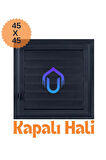 Menfez 45x45 Cm Banyo / Wc Havalandırma Menfezi / Plastik Antrasit