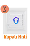 Menfez 55x65 Cm Banyo / Wc Havalandırma Menfezi / Plastik Beyaz Renk