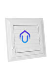 Menfez 55x55 Cm Banyo / Wc Havalandırma Menfezi / Plastik Beyaz Renk