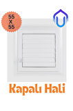 Menfez 55x55 Cm Banyo / Wc Havalandırma Menfezi / Plastik Beyaz Renk