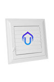 Menfez 65x65 Cm Banyo / Wc Havalandırma Menfezi / Plastik Beyaz Renk
