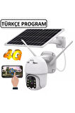 4g Sim Kartlı 360 Ptz Solar Güneş Enerjili 1080p Kamera Türkçe Programlı+64 Gb Sd Kart